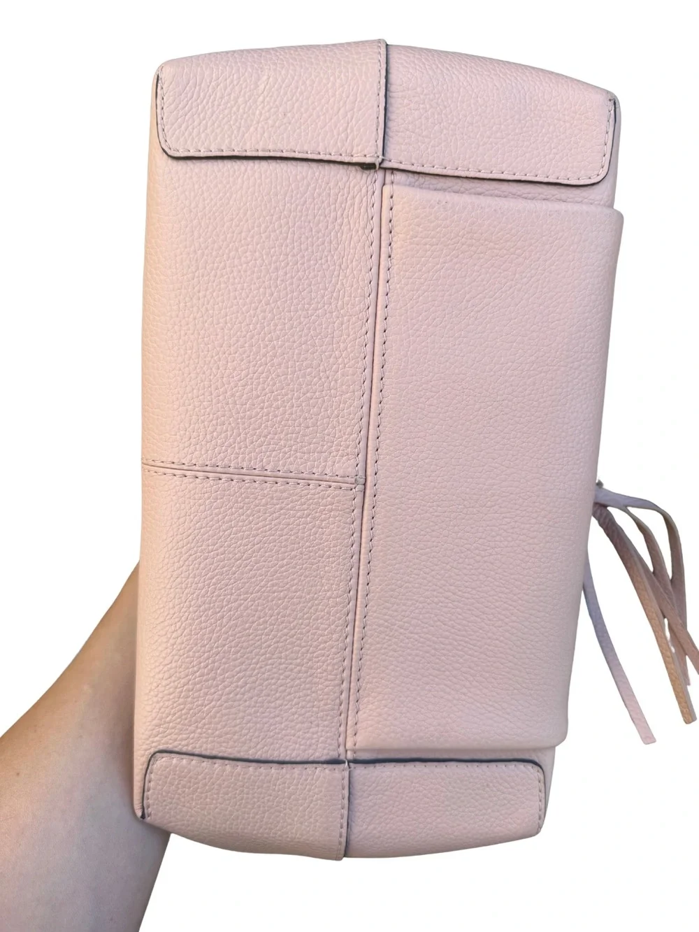 See by Chloe Blush Taupe Joan Suede Pebble Leather Shoulder Crossbody Hobo w/COA - Picture 6 of 13